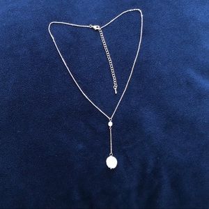 Mother of Pearl (faux) Gold Necklace!